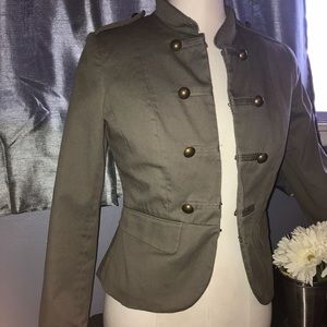 Olive Military Blazer From H&M